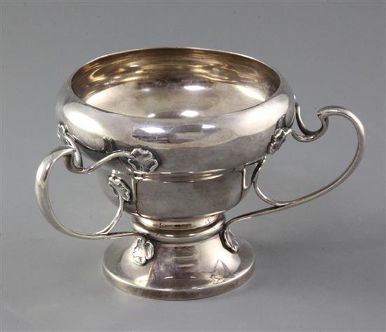 An Edwardian Art Nouveau silver tyg, by Elkington & Co Ltd, Birmingham 1903, 11.3 oz.